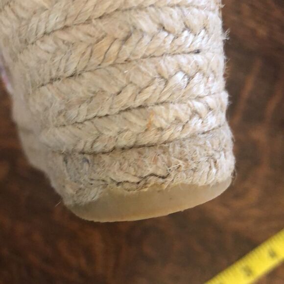 Andre Asous Woven Natural Floral Design Canvas Espadrille Shoes NWOT - Picture 9 of 16